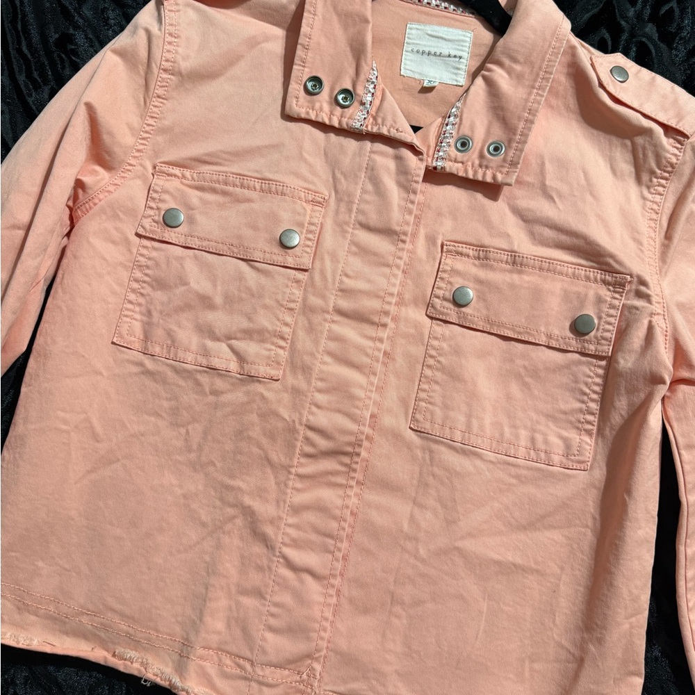 Copper Key Peach Utility Jacket - Picture 3 of 10